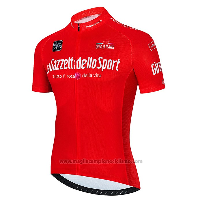 2022 Abbigliamento Ciclismo Giro d'Italia Rosso Manica Corta e Salopette